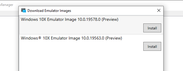 Windows 10x скачать изображение эмулятора