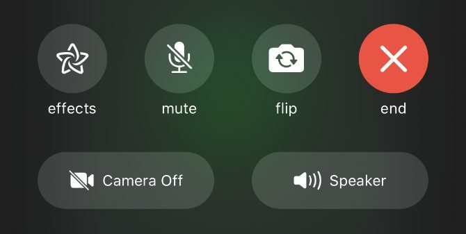Элементы управления FaceTime с iPhone