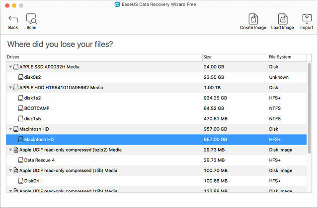 MAC-восстановление данных-EASEUS