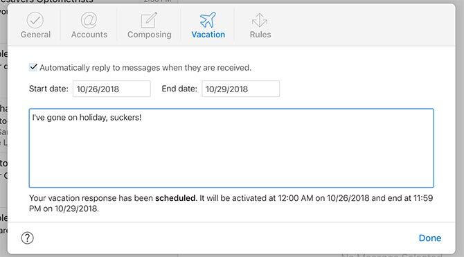 Автоответчик iCloud Mail