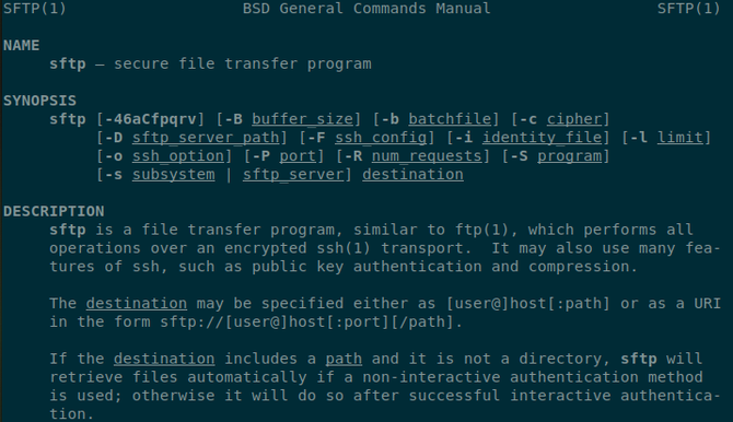 Руководство по открытию SFTP в терминале Linux