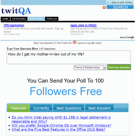 6 Twitter Web Apps, чтобы задавать вопросы из Твиттера Толпа twitQA