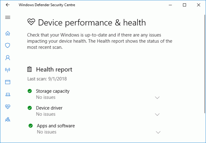 Производительность и работоспособность устройства Защитника Windows