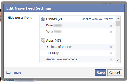 Facebook скрытое приложение