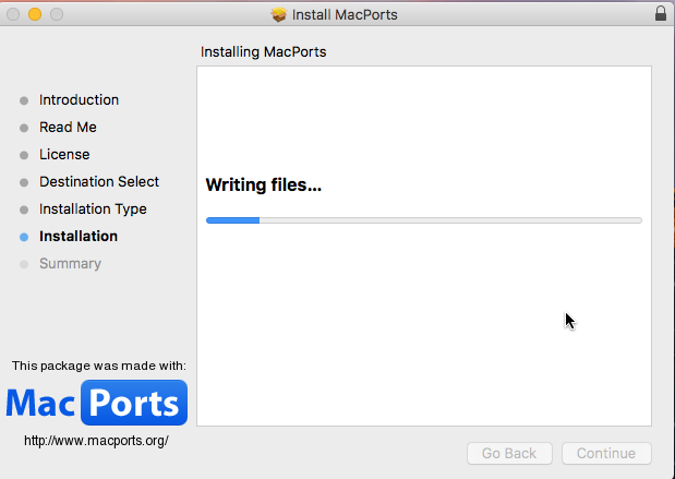 вводное приложение macports install6
