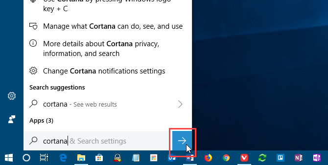 Кнопка отправки Cortana